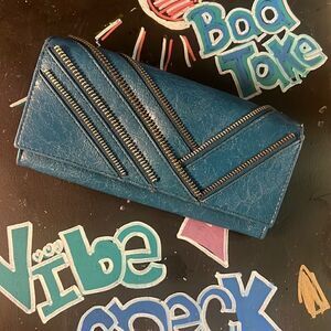 Matt & Nat Ocean Blue Continental Vegan Leather Wallet